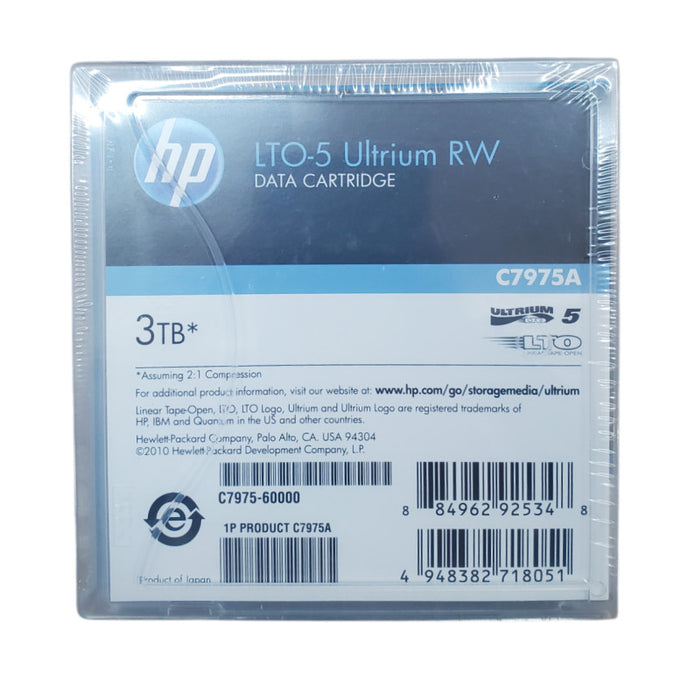 HP LTO-5 Ultrium RW 3TB C7975A Data Cartridge - New Q