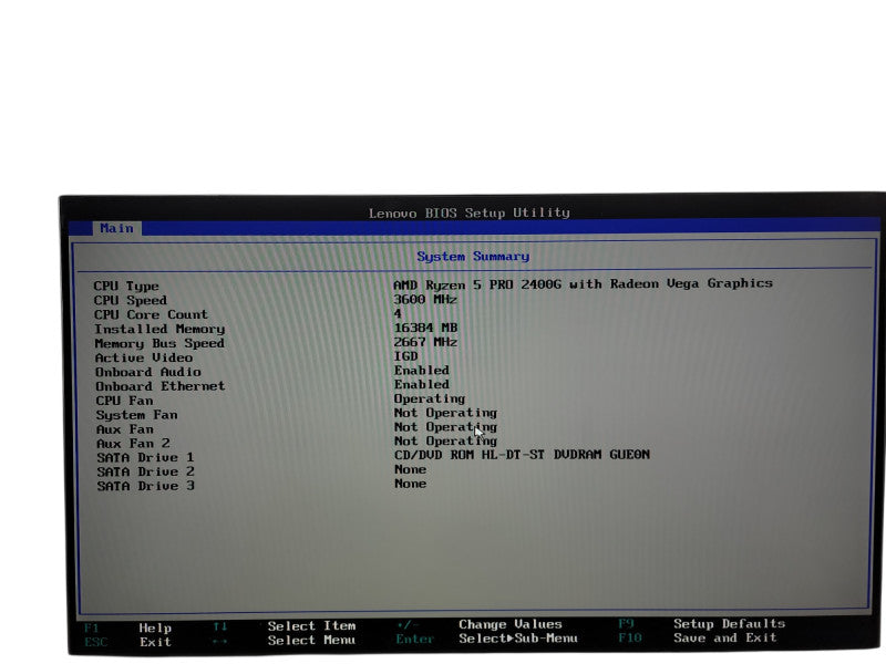 Lenovo ThinkCentre M725s AMD Ryzen PRO 2400G  16GB DDR4 Ram  θ