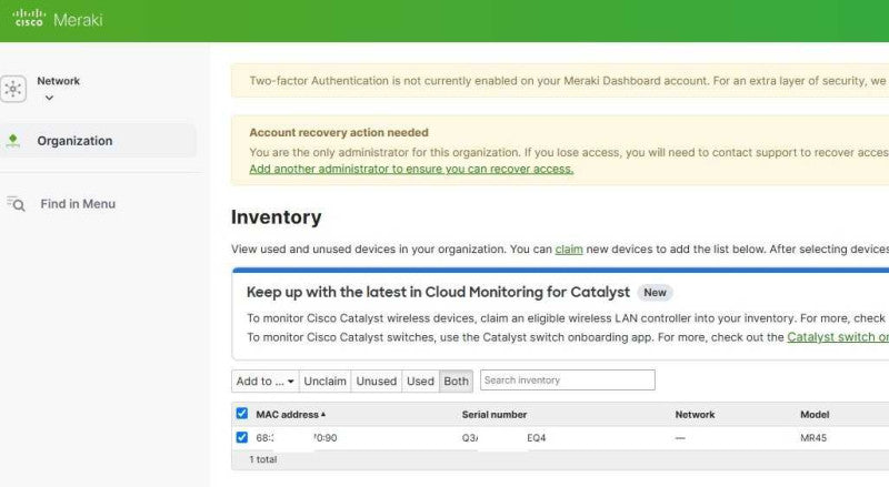 Cisco Meraki MR45-HW Cloud Managed Unclaimed Wireless Access Point _