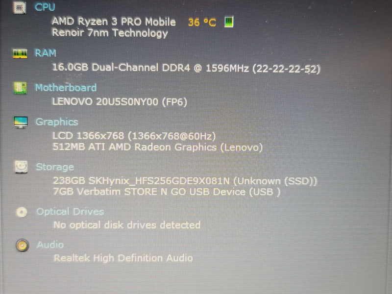 Lenovo ThinkPad L14 Ryzen 3 4450U 16GB RAM 256GB SSD READ β BudLap