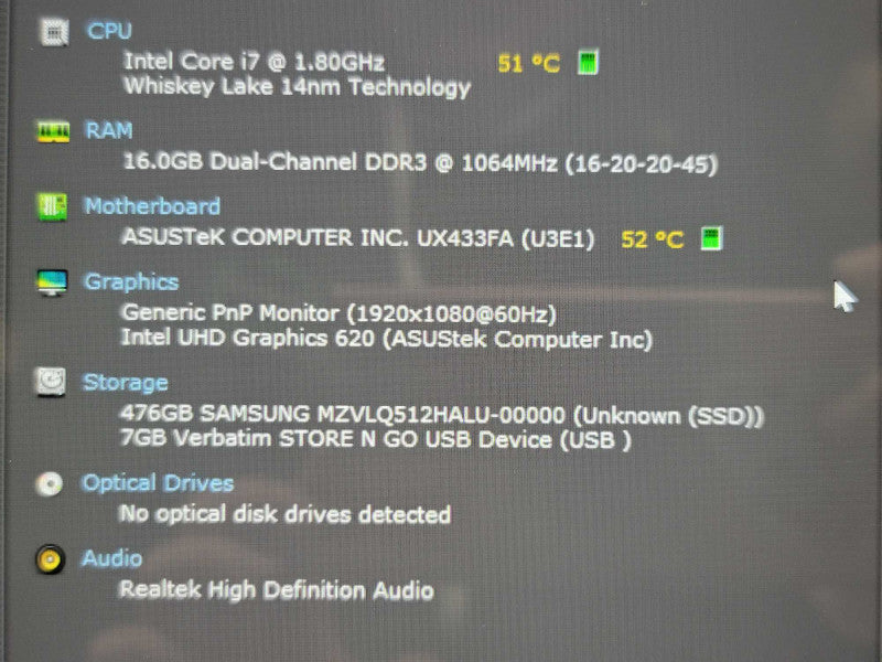 Asus ZenBook 14 UX433F i7-8565U 16GB DDR3 256GB 512GB SSD **READ** β BudLap