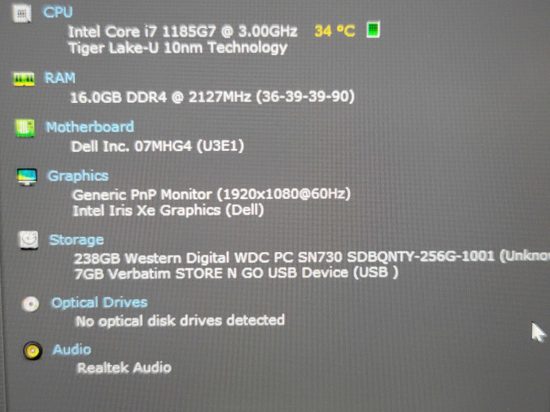 Dell Latitude 7420 i7-1185G7 16GB RAM 256GB SSD READ  β Lap200