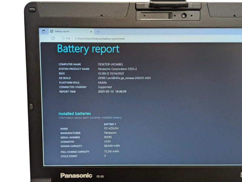 Panasonic ToughBook FZ-55 FZ-55D2601VM Intel Core i5-1145G7 32GB RAM & 512G - Lap200