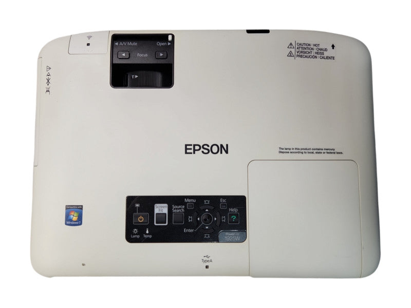 Epson H314A PowerLite 1925W 3LCD WXGA HDMI Projector 331 Lamp Hours