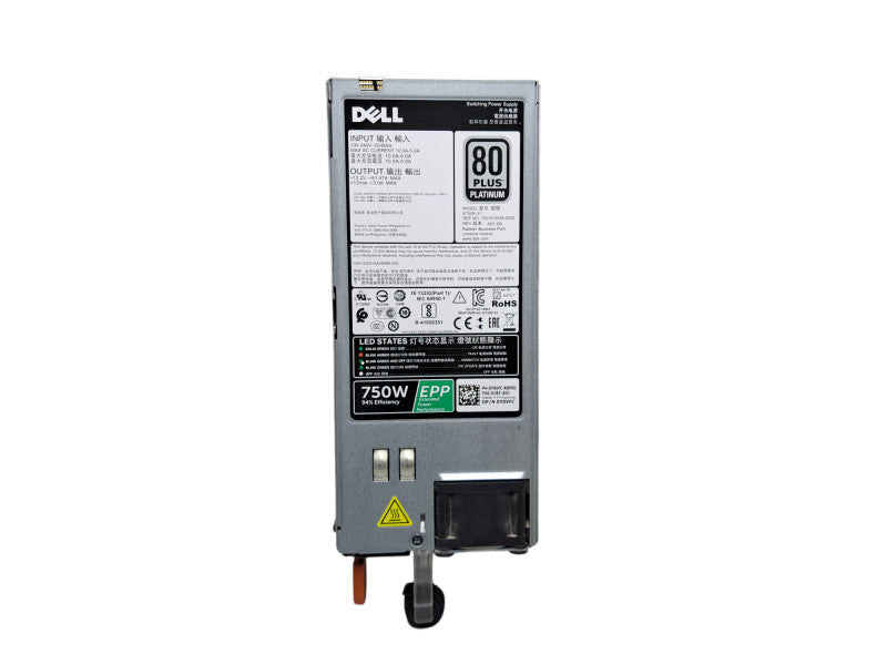 Dell PowerEdge E750E-S1 750W 80 Plus Platinum Power Supply Dell P/N: 0Y9VFC