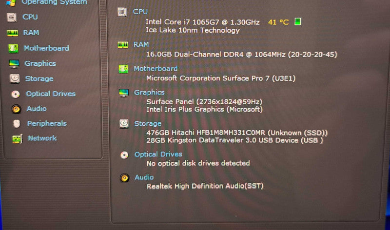 Microsoft Surface Pro 7 | i7-1065G7 @1.30GHz, 16GB DDR4, 512GB NVMe w/ Dock