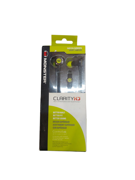 High-Definition in-Ear Headphones for Monster ClarityHD- Neon Green