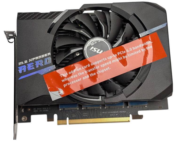 MSI M.2 Xpander-Aero Gen 4 4x M.2 NVMe SSD to PCIe Adaptor  -