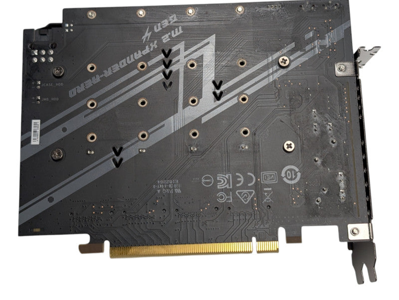 MSI M.2 Xpander-Aero Gen 4 4x M.2 NVMe SSD to PCIe Adaptor  -