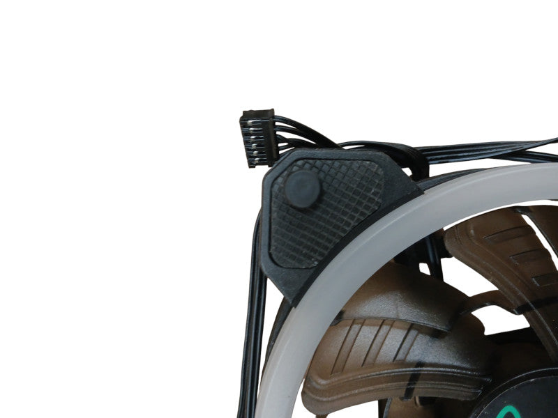 Apevia 120mm x4 Silent Dual Ring RGB Fans with Anti-Vibration Rubber Pads