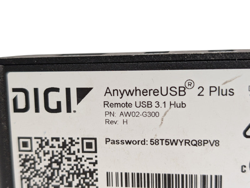 DIGI AnywhereUSB 2 Plus Remote USB 3.1 Hub AW02-G300  -