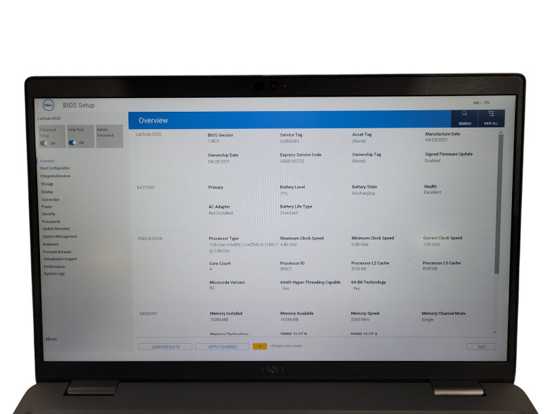 Dell Latitude 5520 15" | Core i5-1135G7 @2.4GHz, 16GB DDR4, 256GB NVMe, PWR ! Lap200