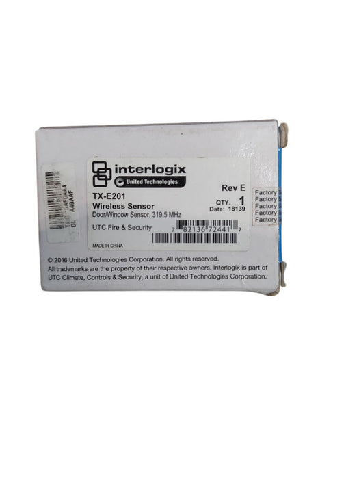 Interlogix TX-E201 - Wireless Door/Window Sensor Qolsys & GE 319.5Mhz Compa