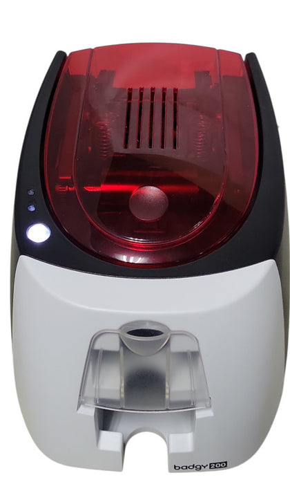 Evolis Badgy200 B22U0000RS Single-Sided Plastic ID Card Printer, READ _