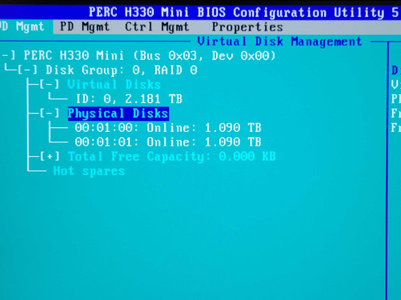 Dell PE R630 2x Xeon E5-2630Lv3 1.80GHz 96GB DDR4 H330 Mini 2x 1.2TB SAS _