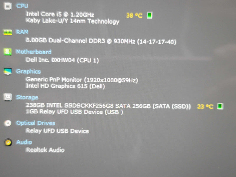 Dell XPS 13 9365 i5-7Y57 8GB RAM 256GB SSD  β BudLap