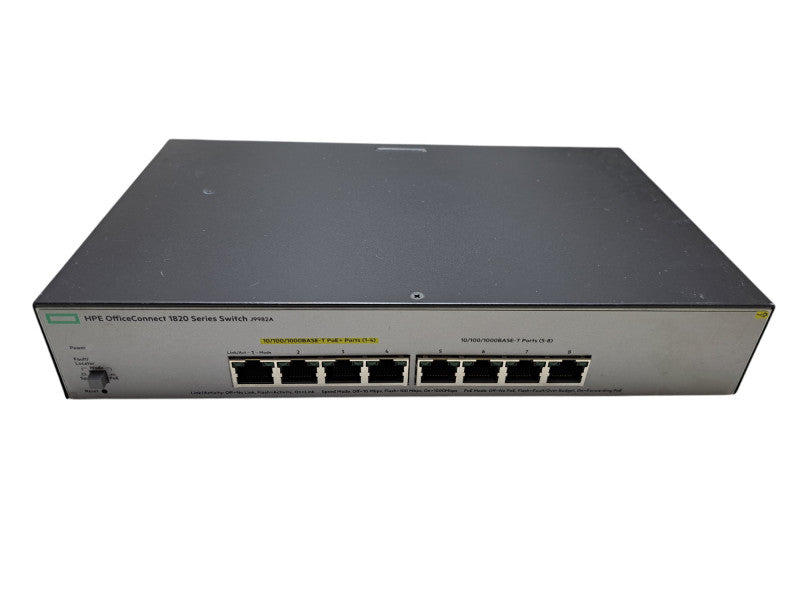 HPE OfficeConnect 1820 J9982A | 8-Port Gigabit, 4x PoE+ Managed Switch