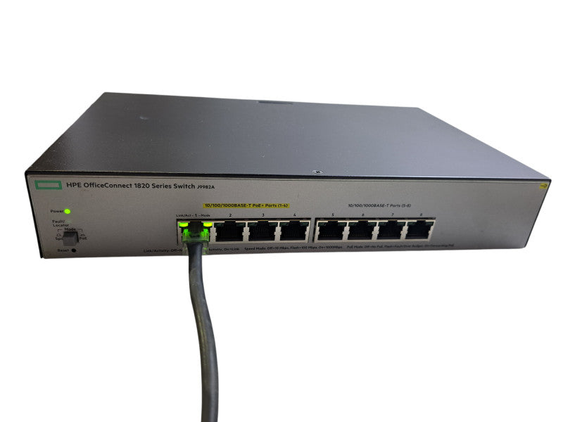 HPE OfficeConnect 1820 J9982A | 8-Port Gigabit, 4x PoE+ Managed Switch