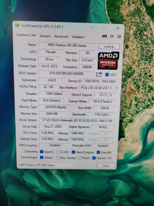 Radeon R9 270X GPU Asus R9270X-DC2T-2GD5 Graphics Card 2GB GDDR5 !