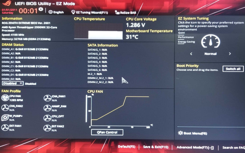 Motherbord ROG ZENITH EXTREME with AMD Threadripper 2990WX 32-core