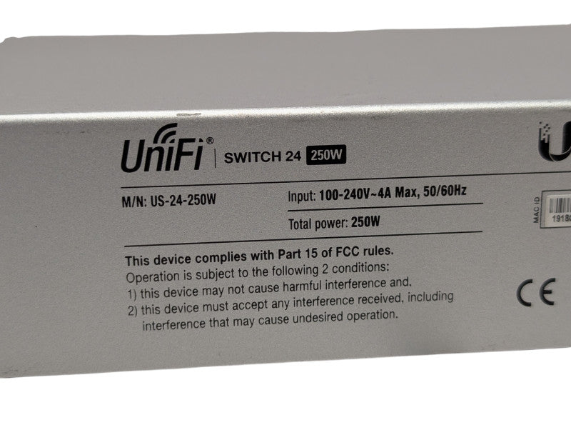 Ubiquiti Unifi Switch 24 250W US-24-250W Gigabit PoE Managed Switch -
