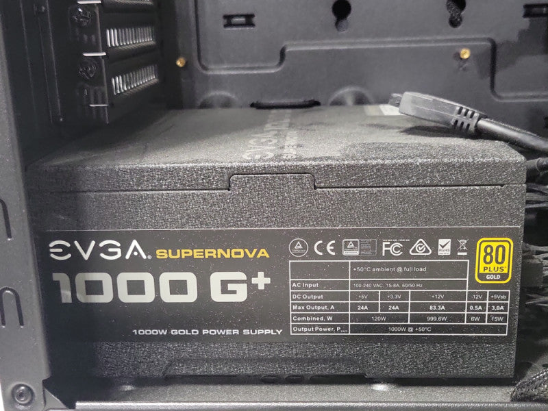 Cooler Master computer case w/ EVGA 1000G+ 1000W PSU, 3x HDD Caddies  _