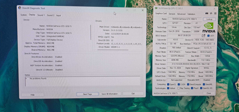 ASUS NVIDIA GeForce GTX 1050ti GDDR5 4GB
