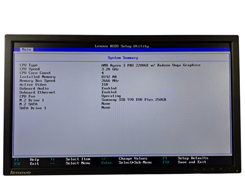 Lenovo ThinkCentre M715q | Ryzen 3 PRO 2200GE @3.20GHz, 8GB DDR4, 250GB NVMe