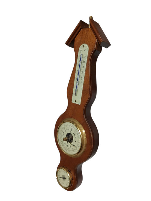 Vintage Wooden West-Germany Precision Barometer Thermometer Hygrometer   =