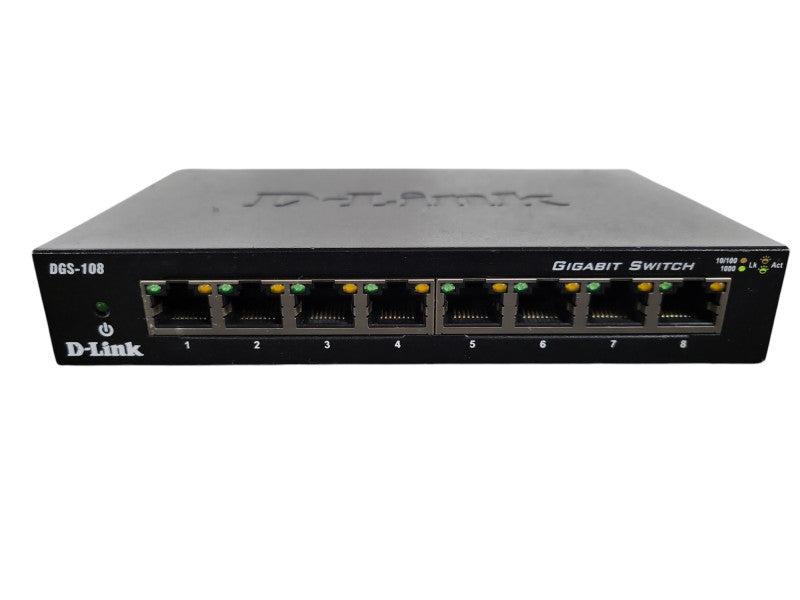D-LINK DGS-108 8 Ports Gigabit Ethernet Switch !