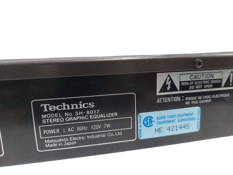 Technics Stereo Graphic Equalizer  Model: SH-8017 =