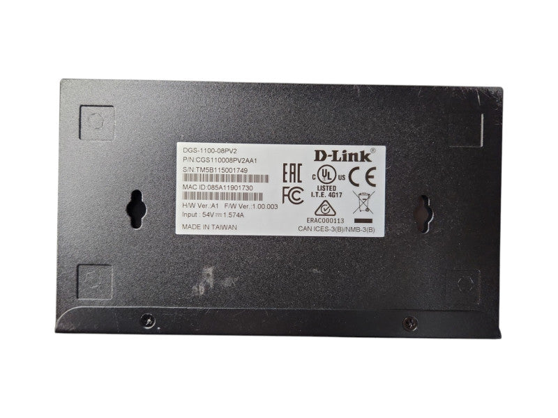 D-Link 8-Port Gigabit Smart Managed PoE and Switch, DGS-1100-08PV2