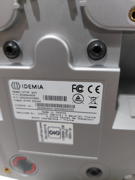 Idemia Model: MTOP 100 Biometric Fingerprint Scanner =