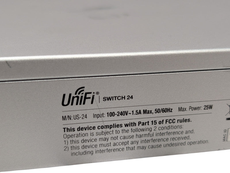 Ubiquiti Unifi Switch 24 Managed 24 port Gigabit Switch US-24 -