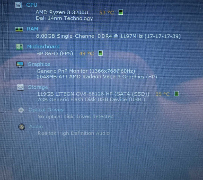 HP Laptop 15 AMD Ryzen 3 3200U 8GB RAM 128GB SSD  BudLap
