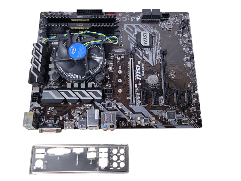 MSI B360-A-PRO board w/ Core I5-8500 CPU 16GB DDR4 RAM and I/O shield _