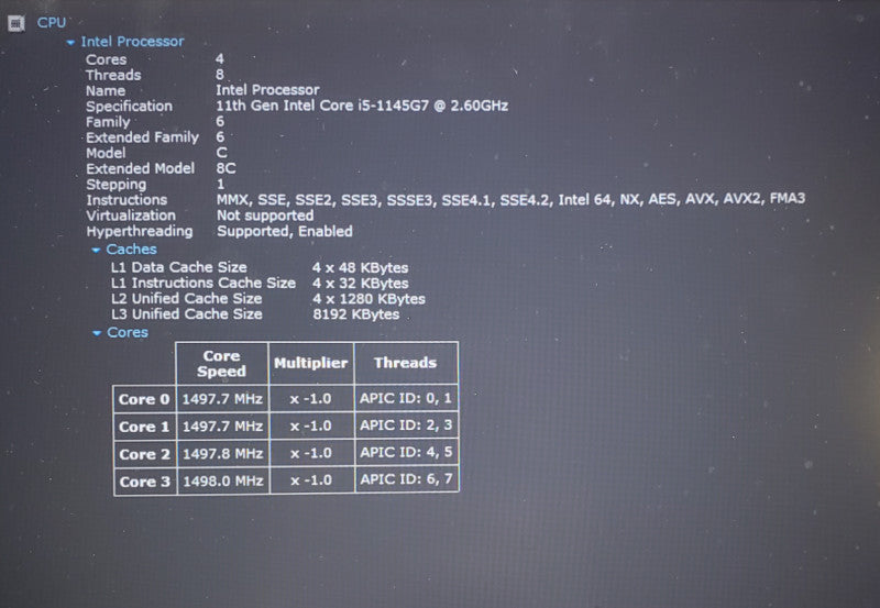 Dell Latitude 5420 Core i5-1145G7@2.6GHz 16GB RAM 256GB SSD  Lap200