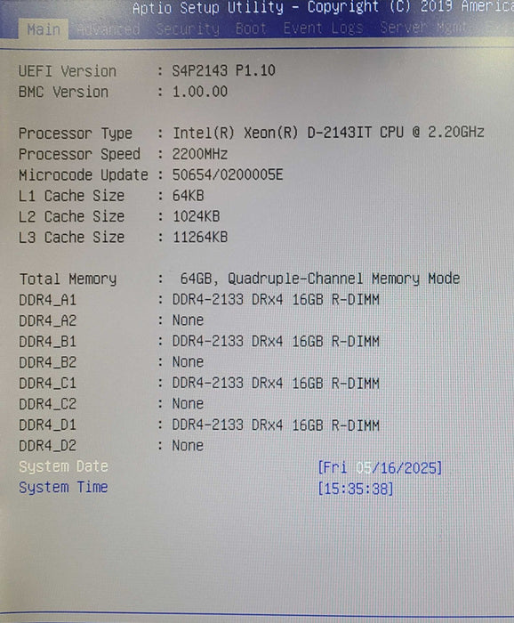 Datto S4P4000 | Xeon D-2143IT | 64GB DDR4 | 256GB SSD