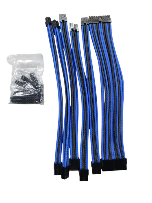 Thermaltake Blue/Black TTMOD Sleeved Cable Extension Q