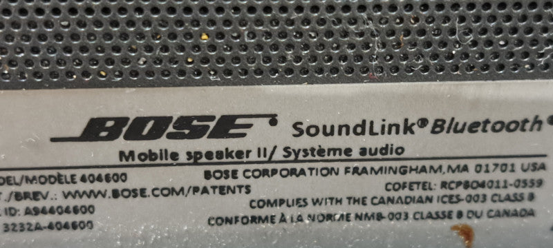Bose SoundLink Bluetooth 404600 Wireless Mobile Speaker Portable Series II