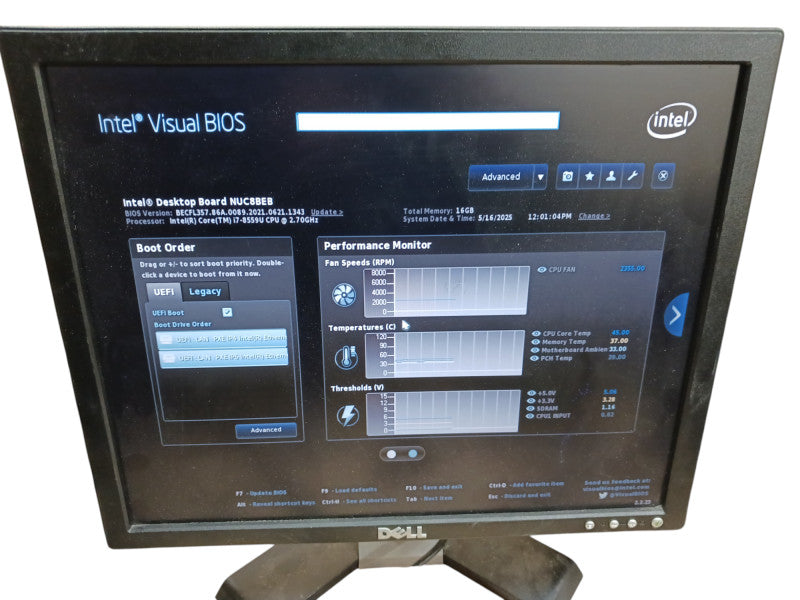 Intel NUC8i7BEH i7-8559U @2.70GHz 16GB RAM Mini PC