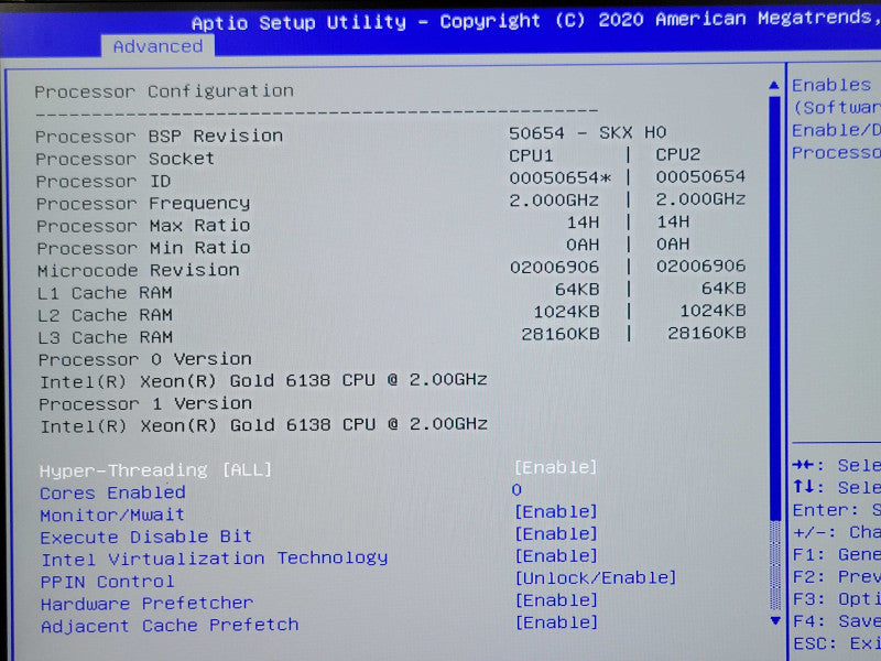 Nutanix NX-3060-G6 2U 3-Node Server w/ 6x Xeon Gold 6138, 192GB DDR4 2x PSU _