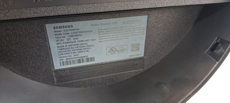 Samsung – T55 Series C32T550FDN 32" 1000R Curved Monitor !