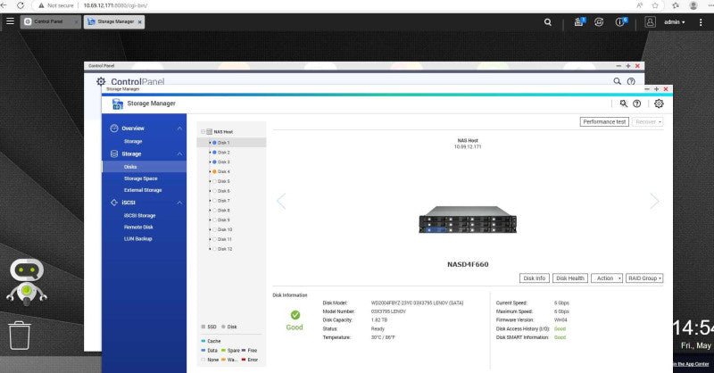 QNAP TS-1269U-RP 12 BAY NAS with 4x 2TB Hard drives _