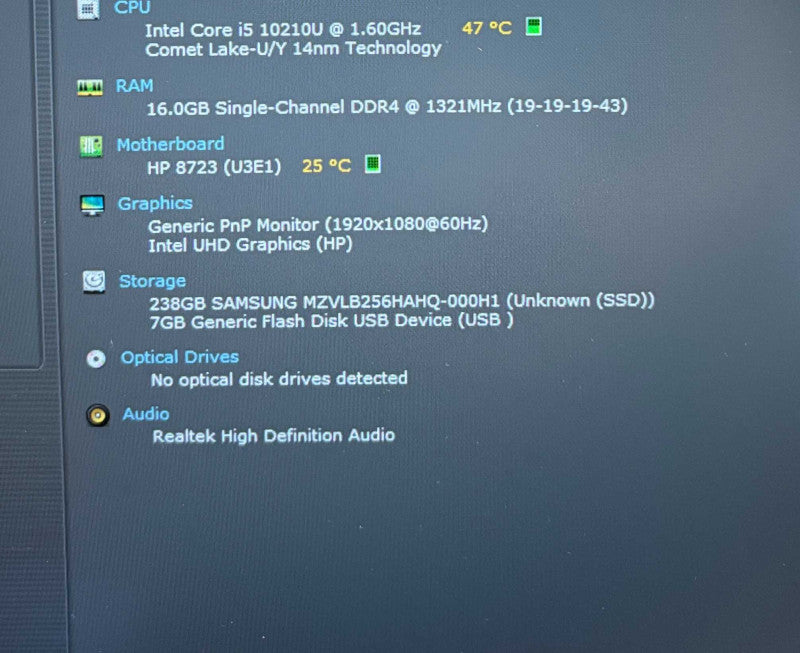 HP EliteBook 840 G7 Core i5-10210U@1.6GHz 16GB RAM 256GB SSD Q Lap200