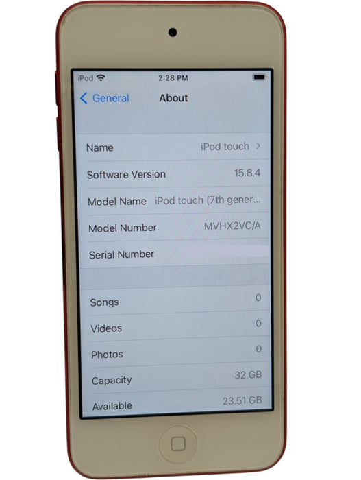 Apple iPod Touch 7th Gen 32GB Product RED  Q-