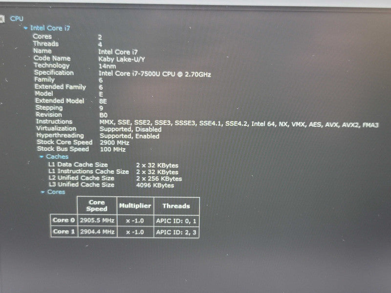 Lenovo ThinkPad X1 Carbon i7-7500U 8GB RAM 256GB SSD  β BudLap