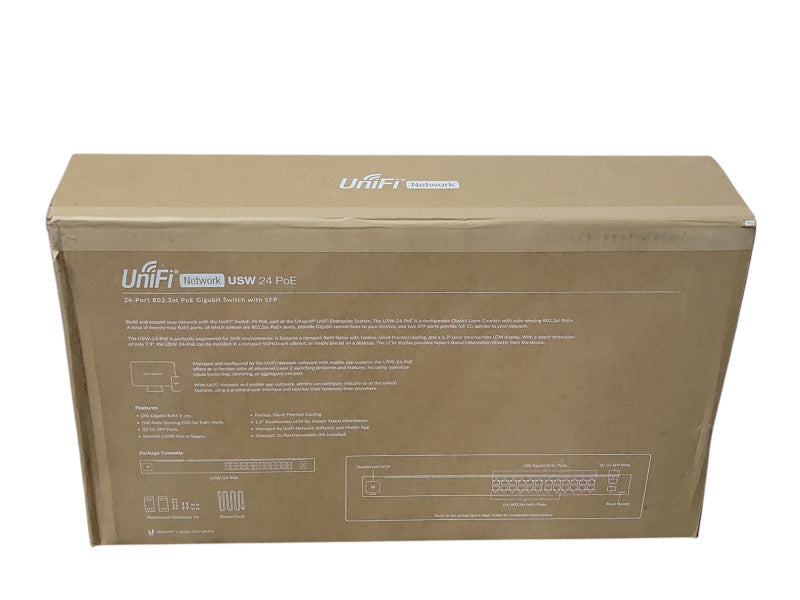New Ubiquiti UniFi Switch 24 port Gigabit PoE+ Switch USW-24-POE _