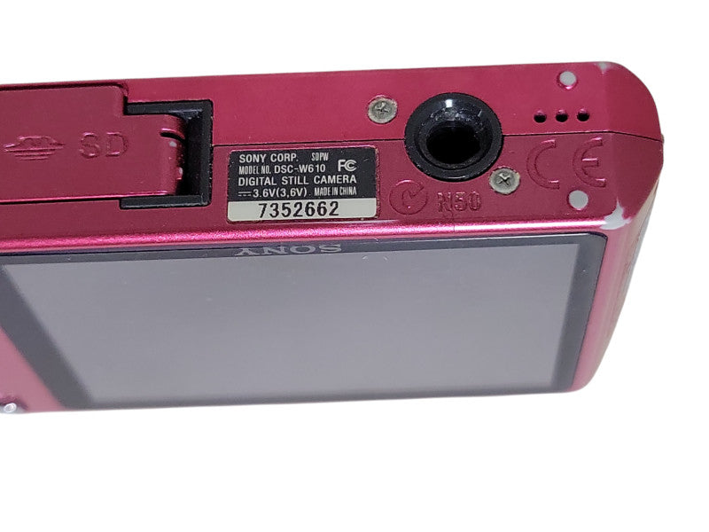 Sony Cyber-Shot DSC-W610 14.1MP Compact Digital Camera, No SD Card, READ _