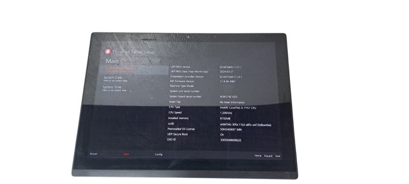 Lenovo ThinkPad X1 Tablet 2nd Gen|i5-7Y57|8GB|256GB NVMe| READ
